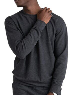 Saxx Men's 3Six Five Long Sleeve Grew Crewneck Gray Charcoal Sweatshirt L